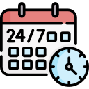 	
24/7 Availability